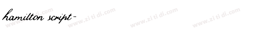 hamilton script字体转换